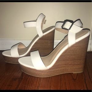 White Charlotte Russe wedges